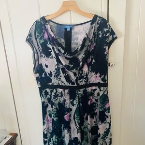 Simply Vera cap sleeve multicolor dress size XL